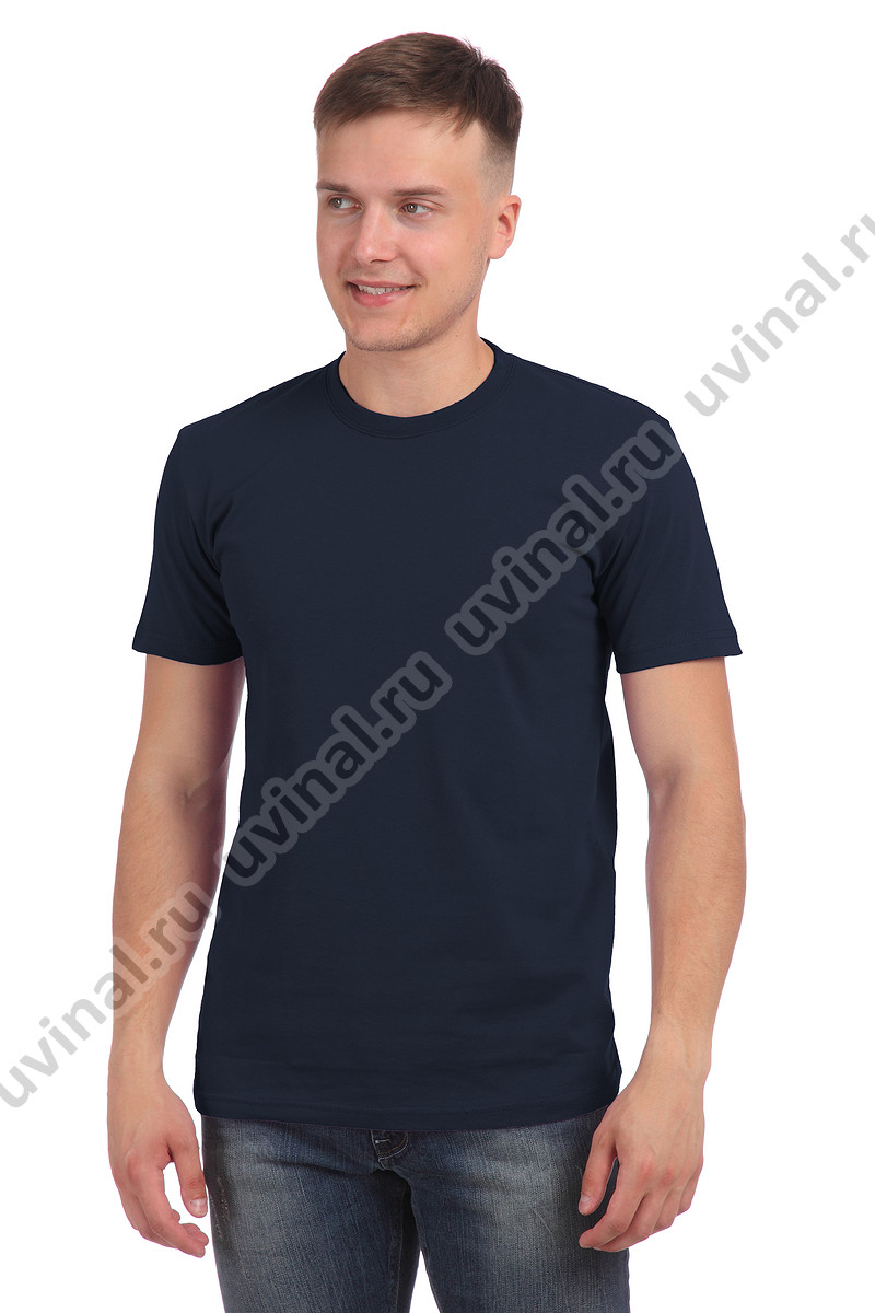 фото Тёмно-синяя футболка плотностью 170-175 г/кв.м. (Россия) от магазина Ювинал