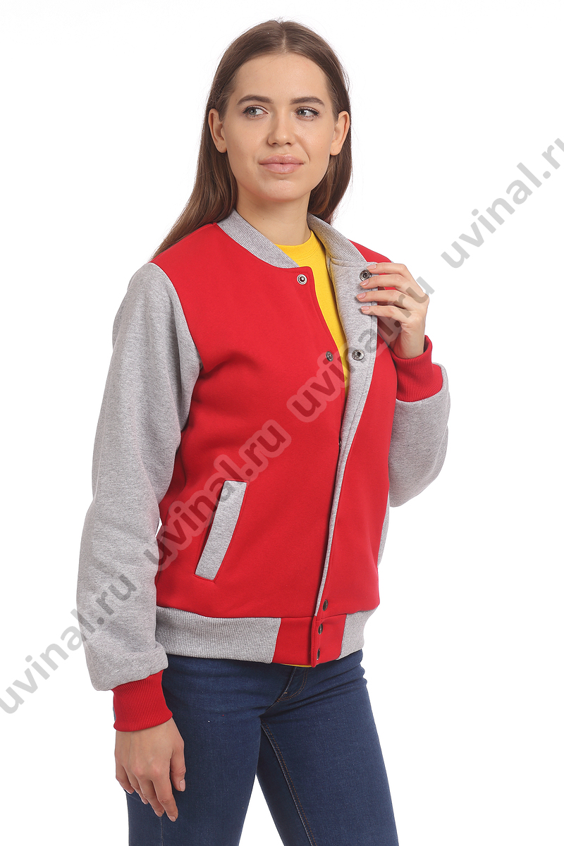 фото Красная толстовка (колледж-куртка) Бомбер от магазина Ювинал