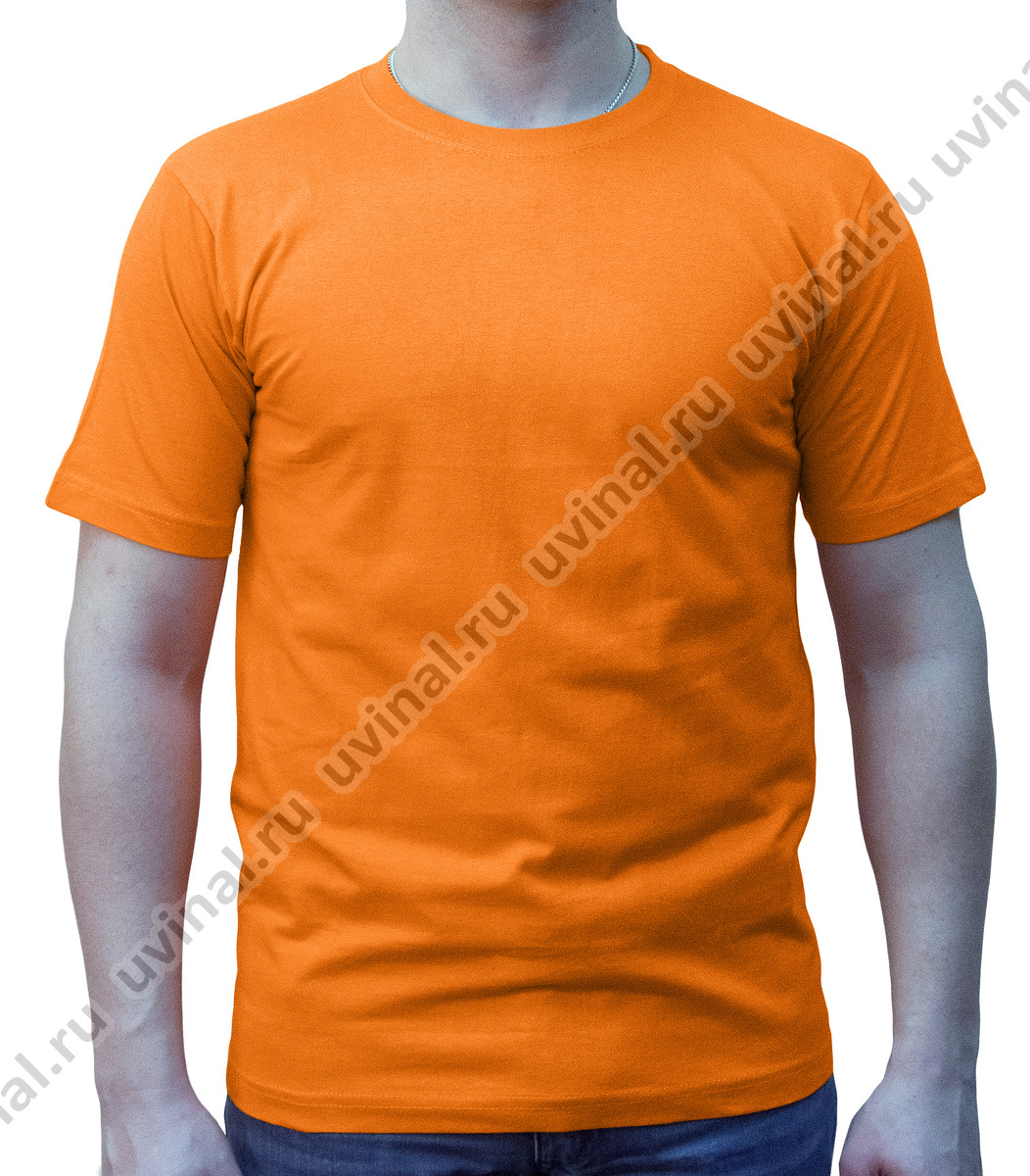 фото Оранжевая футболка плотностью 170-175 г/кв.м. от магазина Ювинал