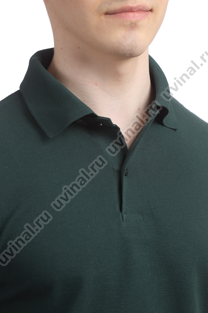 фото Темно-зеленая рубашка Поло с длинным рукавом от магазина Ювинал