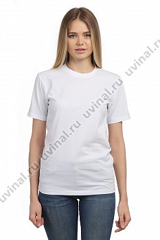 Белая футболка плотностью 170-175 г/кв.м. (Россия)