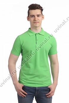 Ярко-зеленая (салатовая) рубашка Поло унисекс