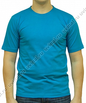 Бирюзовая футболка плотностью 155-160 г/кв.м.
