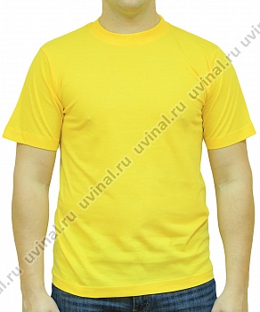 Желтая футболка плотностью 155-160 г/кв.м.