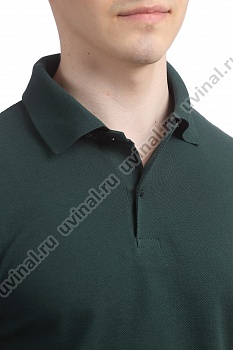 Темно-зеленая рубашка Поло с длинным рукавом