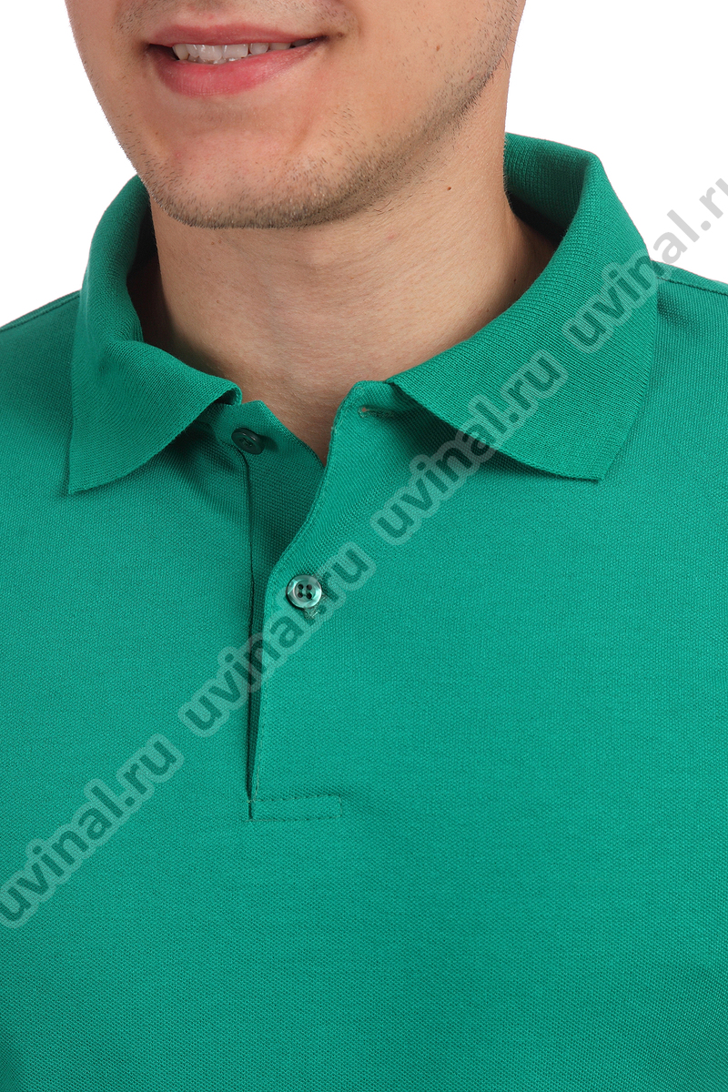 фото Зеленая (бенеттон) рубашка Поло с длинным рукавом от магазина Ювинал