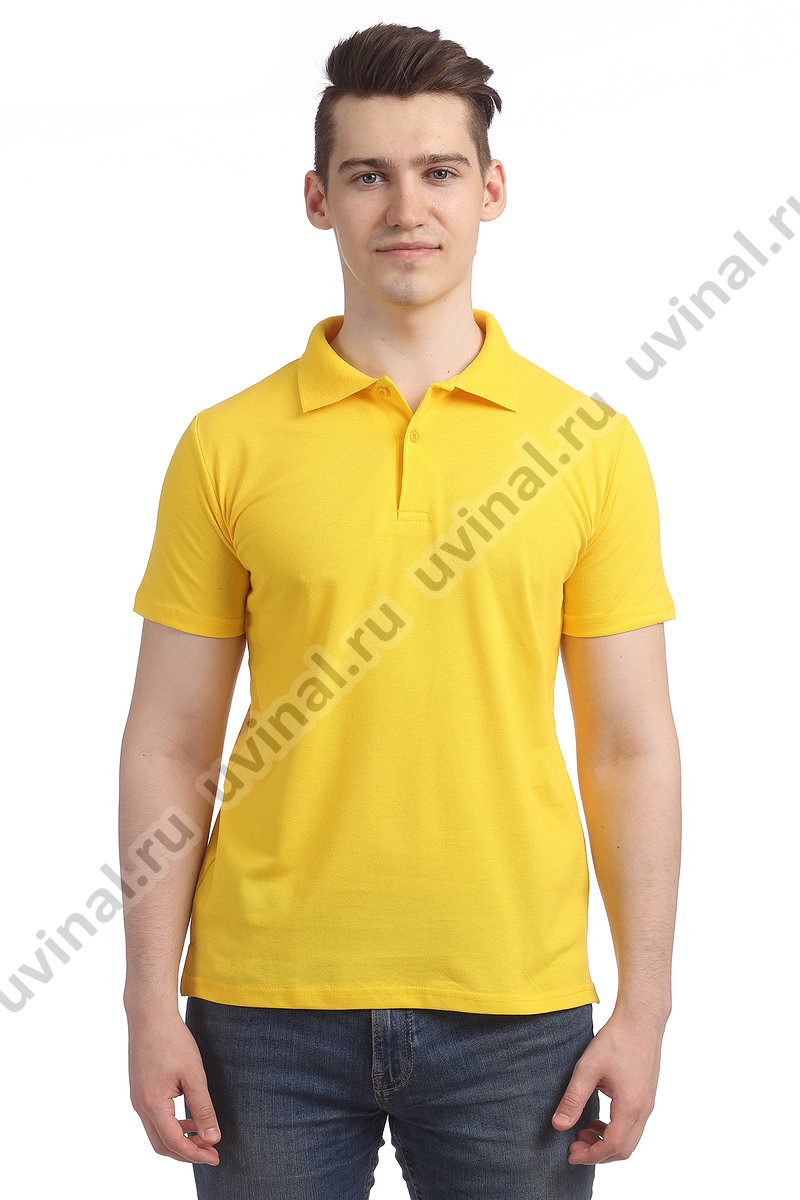 фото Желтая рубашка Поло унисекс от магазина Ювинал