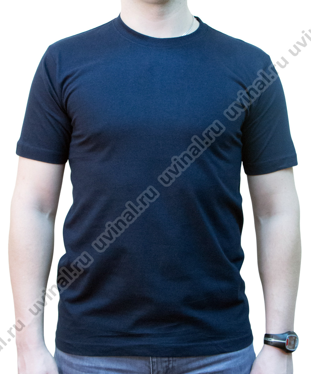 фото Темно-синяя футболка плотностью 170-175 г/кв.м. от магазина Ювинал