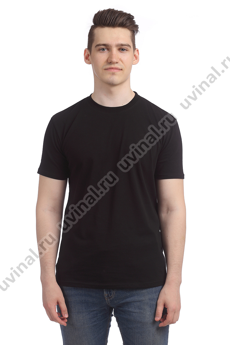 фото Черная футболка плотностью 170 г/кв.м. (Россия) от магазина Ювинал