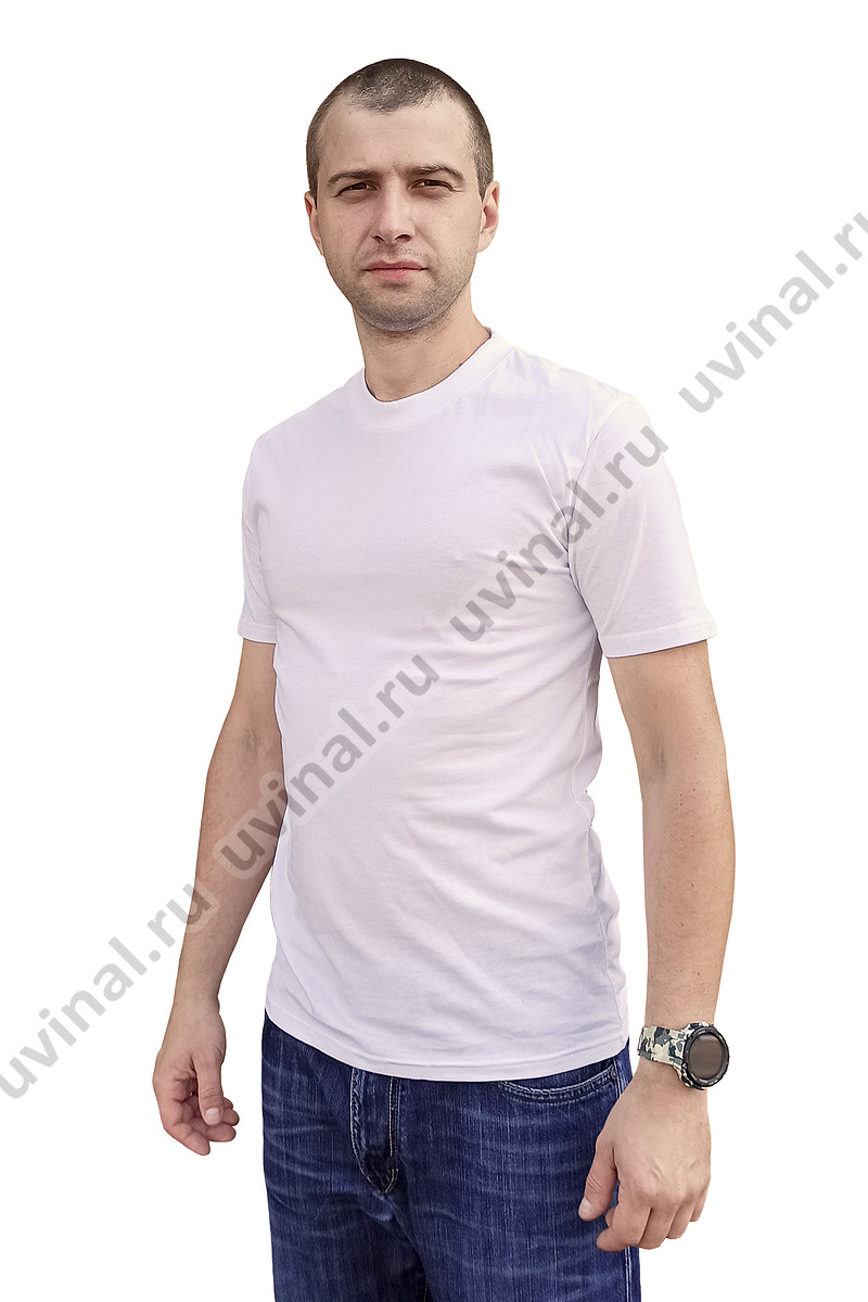 фото Белая футболка плотностью 155-160 г/кв.м. (Россия) от магазина Ювинал