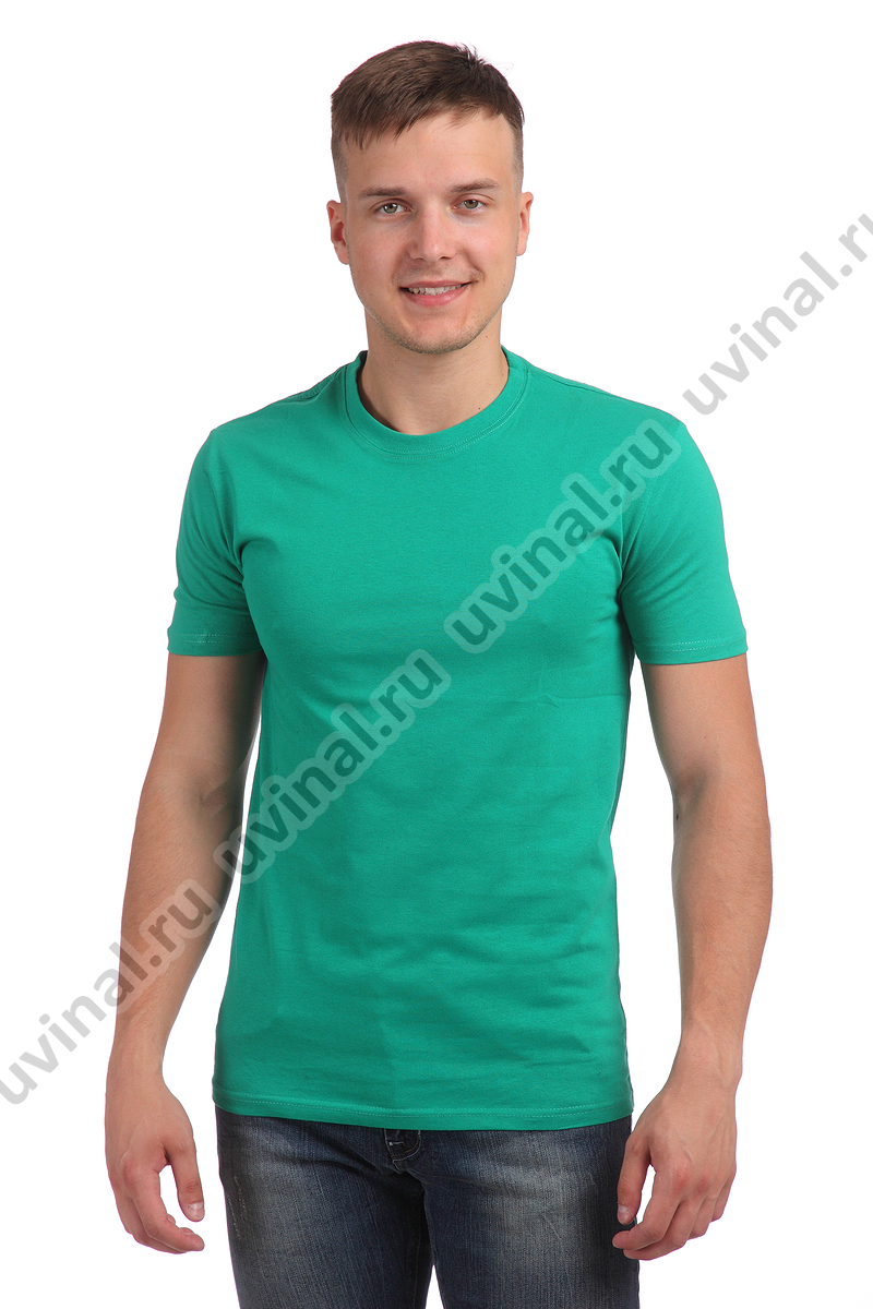 фото Зеленая (бенеттон) футболка плотностью 170 г/кв.м. (Россия) от магазина Ювинал