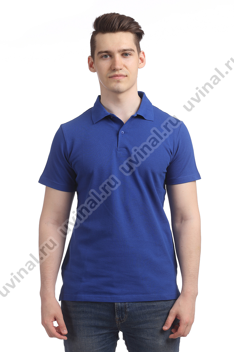 фото Ярко-синяя (васильковая) рубашка Поло унисекс от магазина Ювинал