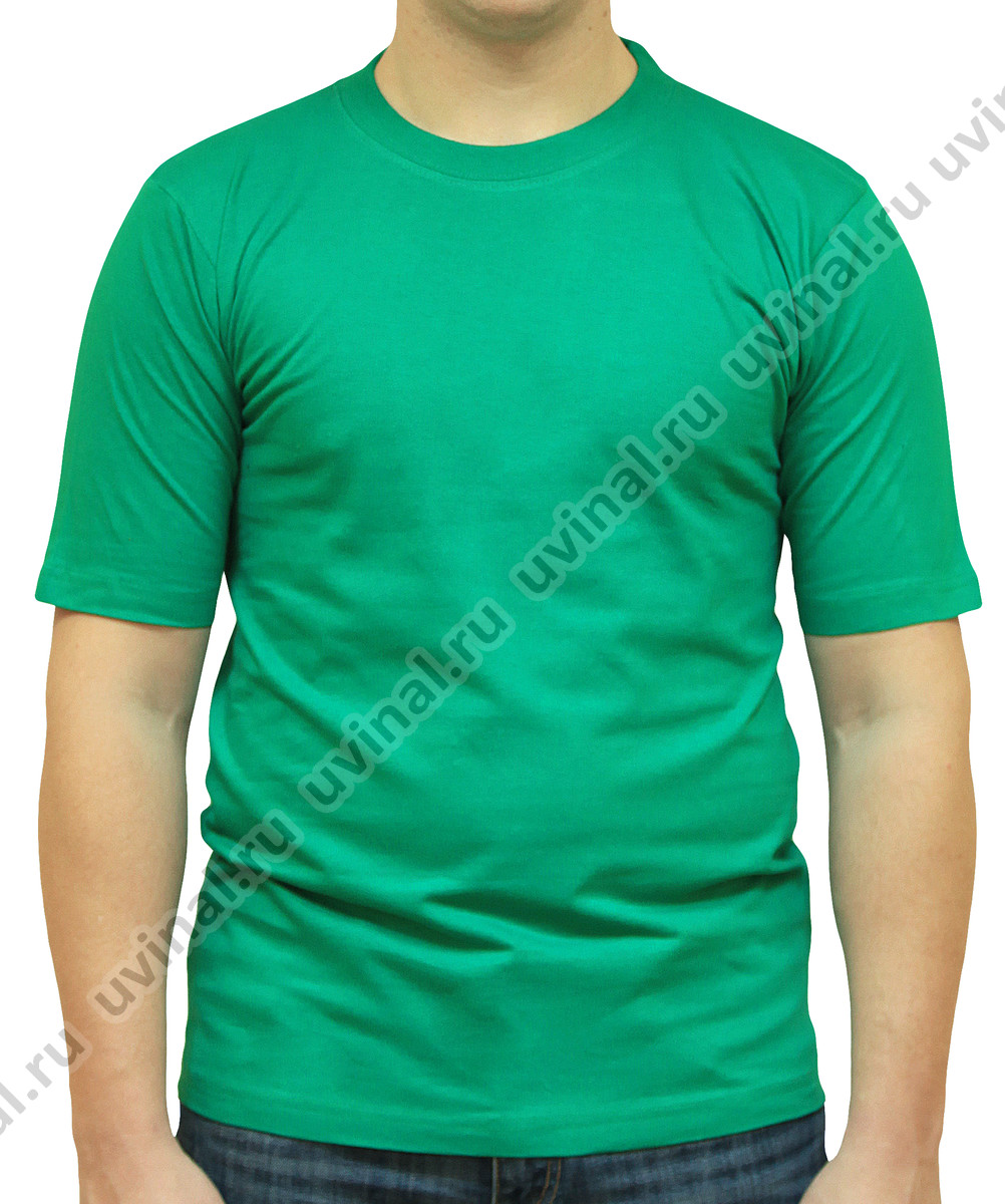 фото Зеленая (бенеттон) футболка плотностью 155-160 г/кв.м. от магазина Ювинал