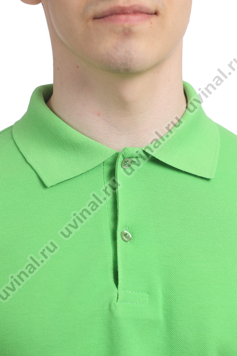 фото Ярко-зеленая (салатовая) рубашка Поло с длинным рукавом от магазина Ювинал