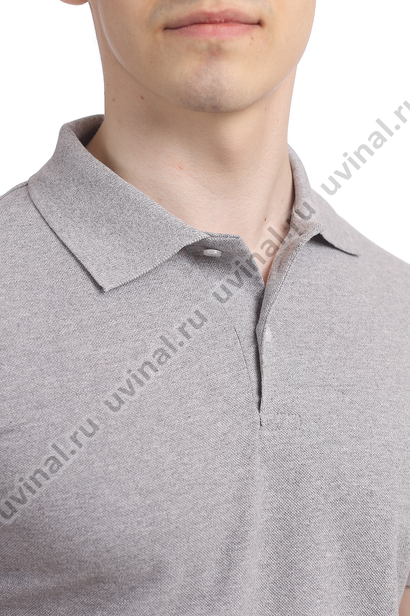 фото Серая рубашка Поло с длинным рукавом от магазина Ювинал