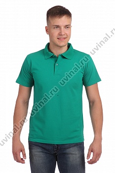 Зеленая (бенеттон) рубашка Поло унисекс