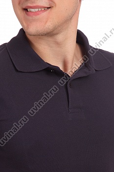 Темно-синяя рубашка Поло с длинным рукавом