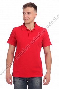 Красная рубашка Поло унисекс