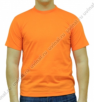 Оранжевая футболка плотностью 155-160 г/кв.м.