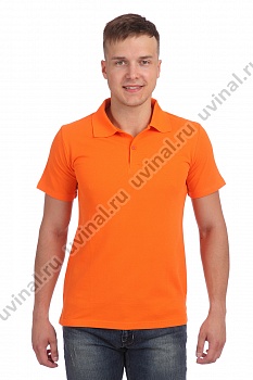 Оранжевая рубашка Поло унисекс