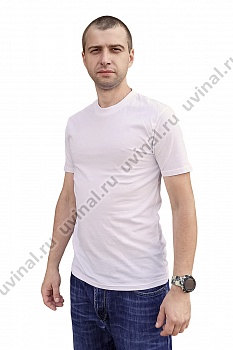Белая футболка плотностью 155-160 г/кв.м. (Россия)