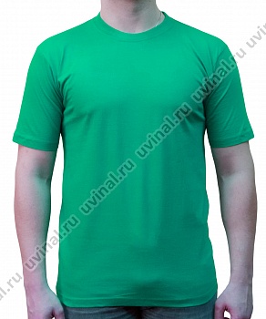 Зеленая (бенеттон) футболка плотностью 170 г/кв.м.