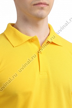 Желтая рубашка Поло с длинным рукавом