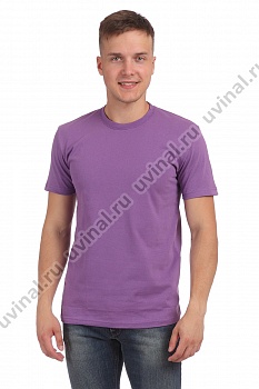 Фиолетовая футболка плотностью 170 г/кв.м. (Россия)