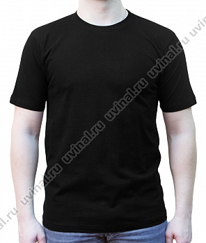 Черная футболка плотностью 170 г/кв.м.