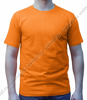 Оранжевая футболка плотностью 170-175 г/кв.м.